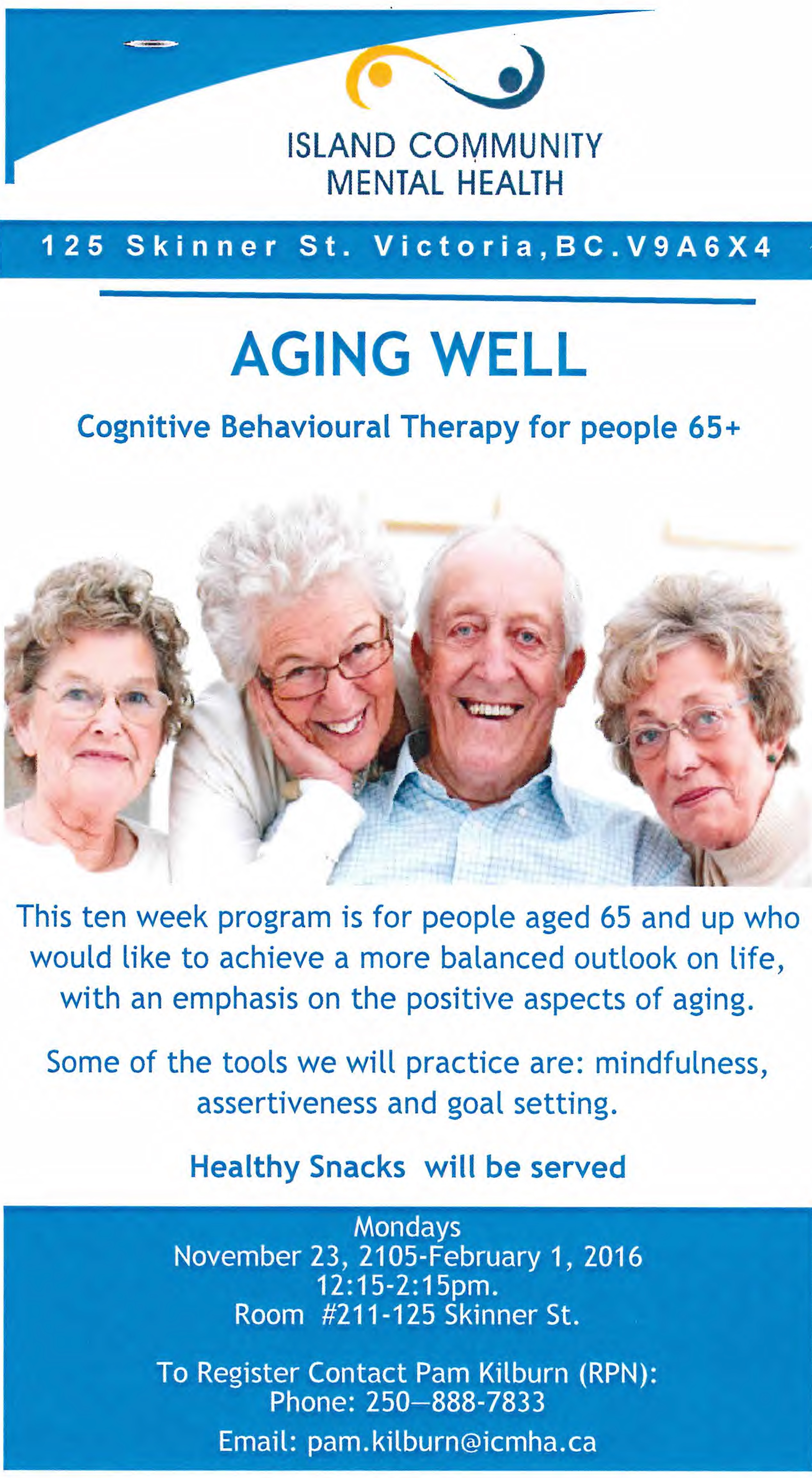 ICMH offers Aging Well CBT for Seniors Island Community Mental Health